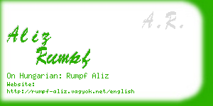 aliz rumpf business card